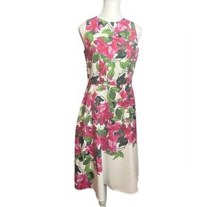 Vania Romoff For Plains & Prints floral flouncy midi a line dress events summer